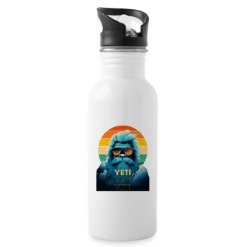 Cryptids of the Past Bigfoot, Yeti - 20 oz Water Bottle - white - Right
