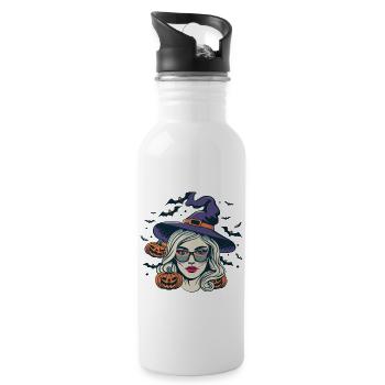 halloween witches funny halloween - 20 oz Water Bottle - white - Right