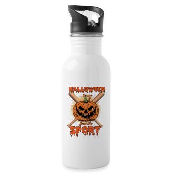 Halloween Is My Favorite Sport Pumpkin - 20 oz Water Bottle - white - Right