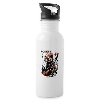 Forest Dweller: Red Panda's Haven - 20 oz Water Bottle - white - Right