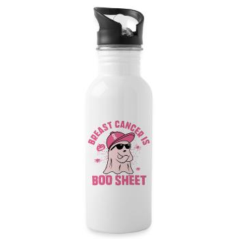 Breast Cancer Is Boo Sheet Breast Cancer Support - 20 oz Water Bottle - white - Right