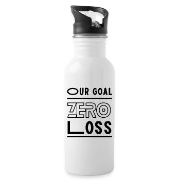 Our Goal - Zero Loss | Workplace Safety Campaigns - 20 oz Water Bottle - white - Right