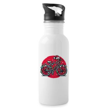 Cycling Bike Bike Ride Bike Cyclists - 20 oz Water Bottle - white - Right