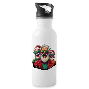 Santa & Elves Selfie Extravaganza - 20 oz Water Bottle - white - Right