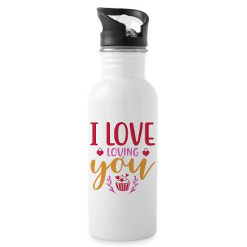 I Love Loving You - 20 oz Water Bottle - white - Right