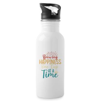 Brewing happiness, one cup at a time Tea Bag Tea D - 20 oz Water Bottle - white - Right
