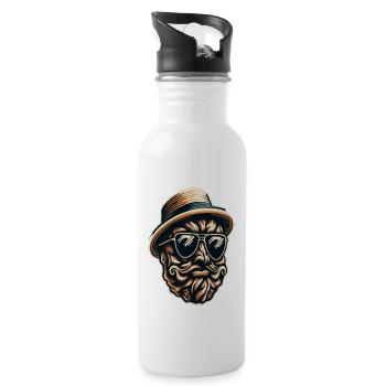 The Mysterious Figure - 20 oz Water Bottle - white - Right