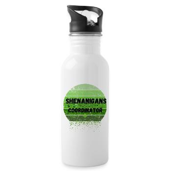 Shenanigans Coordinator for St Patrick's Day - 20 oz Water Bottle - white - Right