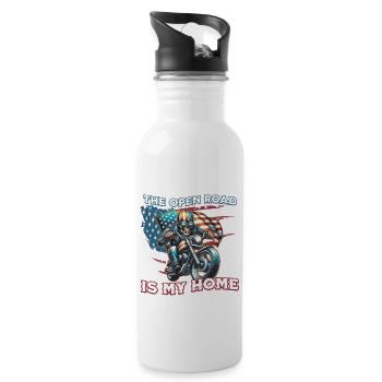 The open road is my home - 20 oz Water Bottle - white - Right