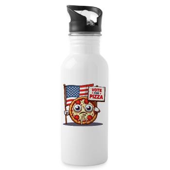 Vote Pizza: US Election Special - 20 oz Water Bottle - white - Right
