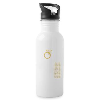 Eclipse Event 2024 png - 20 oz Water Bottle - white - Right