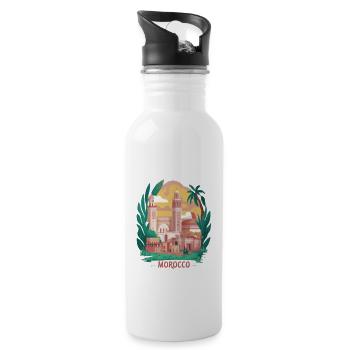Moroccan Diversity T-shirt - 20 oz Water Bottle - white - Right