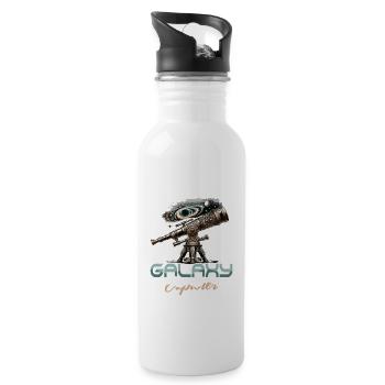 Galaxy Explorer Stargazer Telescope Astronomy - 20 oz Water Bottle - white - Right