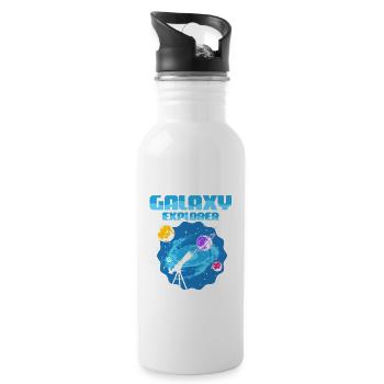 Galaxy Explorer Astronomy Telescope Stargazer - 20 oz Water Bottle - white - Right