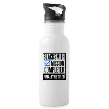 Retirement - Retired Blacksmith - 20 oz Water Bottle - white - Right