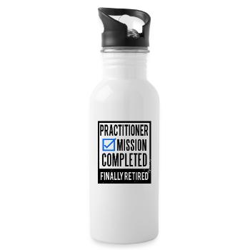 Retirement - Retired Practitioner - 20 oz Water Bottle - white - Right