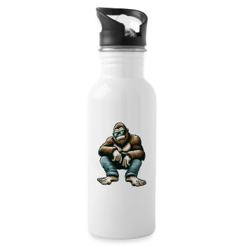 Cool Bigfoot with Sunglasses - 20 oz Water Bottle - white - Right