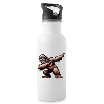 Bigfoot Dabbing with Sunglasses - 20 oz Water Bottle - white - Right