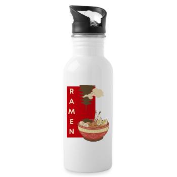 Ramen Japanese Art for noodles and food lover - 20 oz Water Bottle - white - Right
