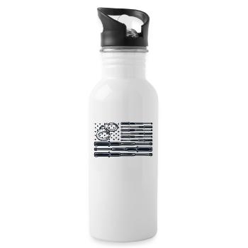 American Flag Prison Guard Jail Guard Corrections - 20 oz Water Bottle - white - Right