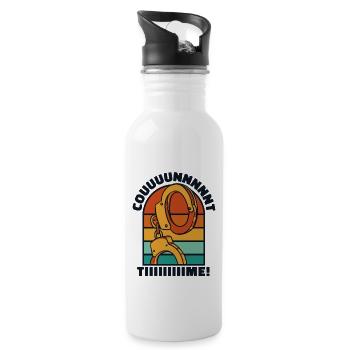 Retro Count Time Prison Guard Jail Guard - 20 oz Water Bottle - white - Right