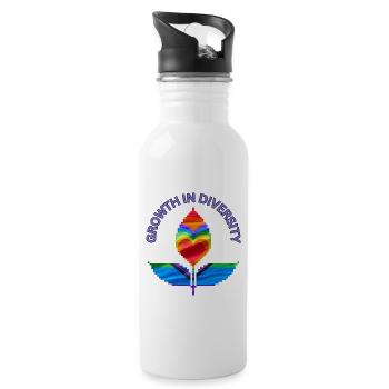 Growth in Diversity Pride Celebration - 20 oz Water Bottle - white - Right