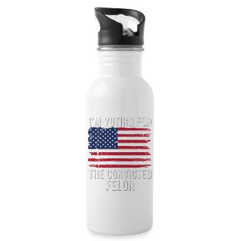 I'm Voting For The Convicted Felon Trump 2024 - 20 oz Water Bottle - white - Right