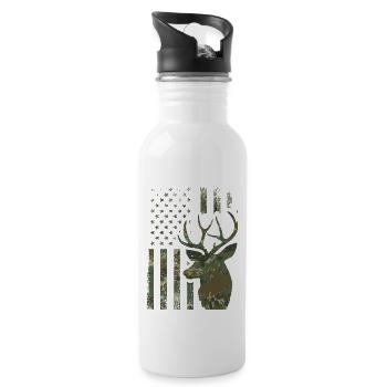 Camo Christmas Trees For Men Dreaming Of Camo - 20 oz Water Bottle - white - Right