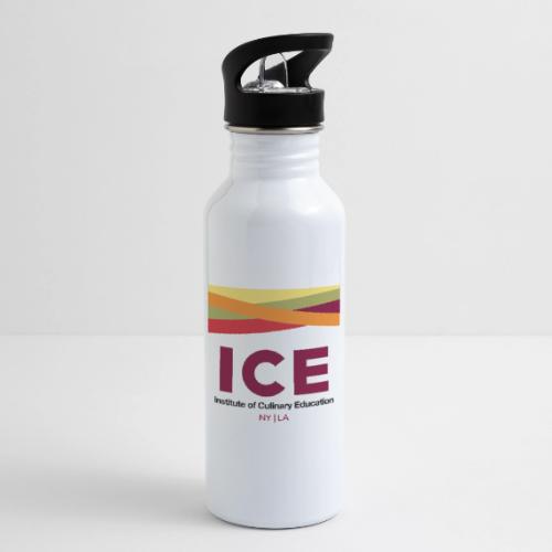 ICE Logo - Black Font - 20 oz Water Bottle