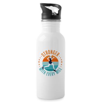 Running Girl - 20 oz Water Bottle - white - Right