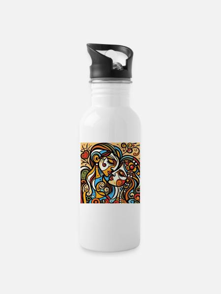 First Kiss - 20 oz Water Bottle - white