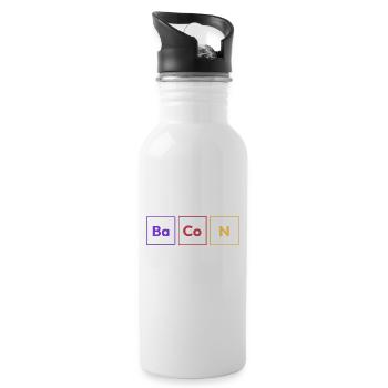 Periodic Bacon Breakfast Chemistry Pun - 20 oz Water Bottle - white - Right
