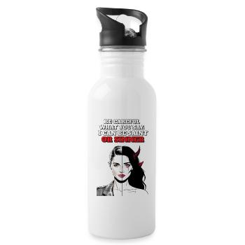 Be Careful What You Say: I Can Be Saint Or Sinner - 20 oz Water Bottle - white - Right