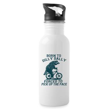 born to forced to pick up the pace - 20 oz Water Bottle - white - Right