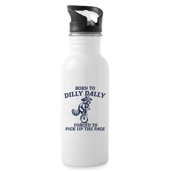 born to forced to pick up the pace - 20 oz Water Bottle - white - Right