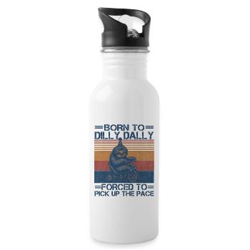 born to forced to pick up the pace - 20 oz Water Bottle - white - Right