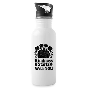 Kindness Starts With You - Diverse Community - 20 oz Water Bottle - white - Right