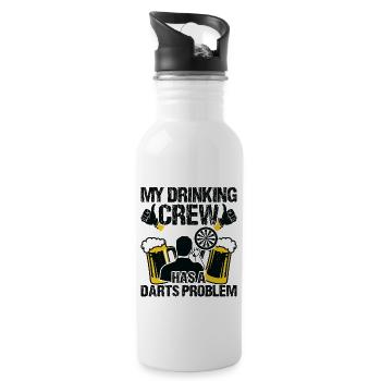 Darts Dart Player - 20 oz Water Bottle - white - Right
