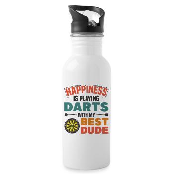 Darts Dart Player - 20 oz Water Bottle - white - Right