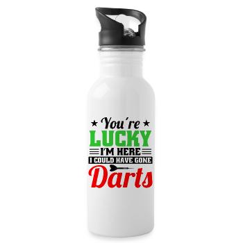 Darts Dart Player - 20 oz Water Bottle - white - Right