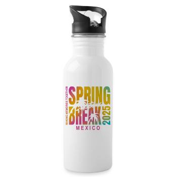 Spring Break 2025 Mexico Adventure - 20 oz Water Bottle - white - Right