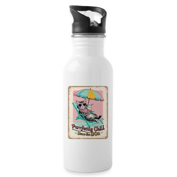 Purrfectly Chill - 20 oz Water Bottle - white - Right