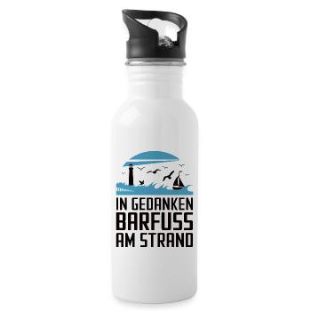 Baltic Sea Coast Barefoot On The Beach - 20 oz Water Bottle - white - Right