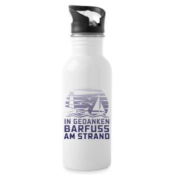 Baltic Sea Coast Barefoot On The Beach - 20 oz Water Bottle - white - Right
