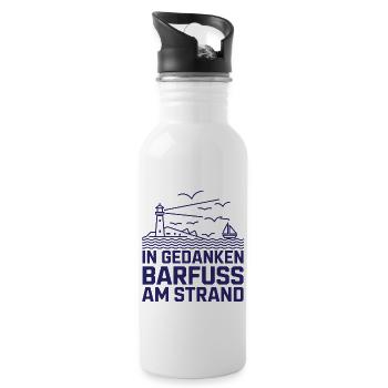 Baltic Sea Coast Barefoot On The Beach - 20 oz Water Bottle - white - Right