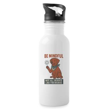 Be Mindful - 20 oz Water Bottle - white - Right