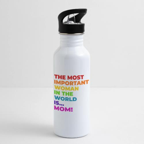 Mom: The Most Important Woman in the World - 20 oz Water Bottle