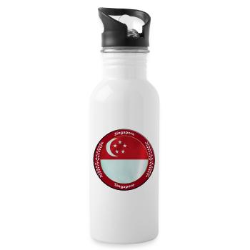 Singapore - 20 oz Water Bottle - white - Right