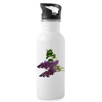 Beautiful Lilacs - 20 oz Water Bottle - white - Right