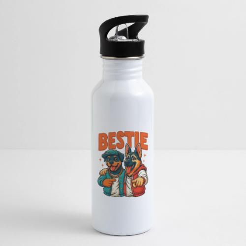 Hip Hop Dog Besties Shirt for Friends & Pet Lovers - 20 oz Water Bottle
